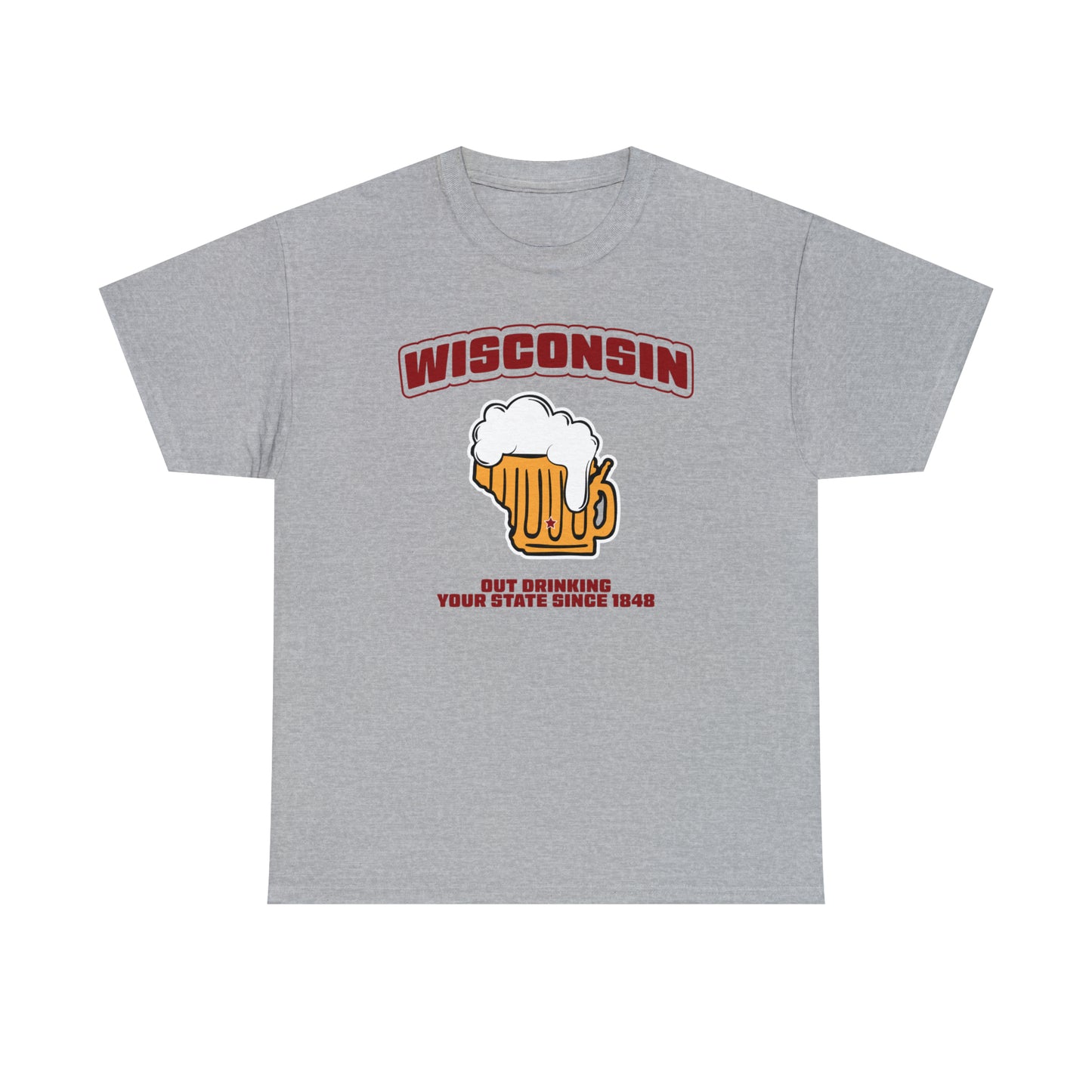 Outdrinking Your State by Pinguin Unisex Heavy Cotton Tee