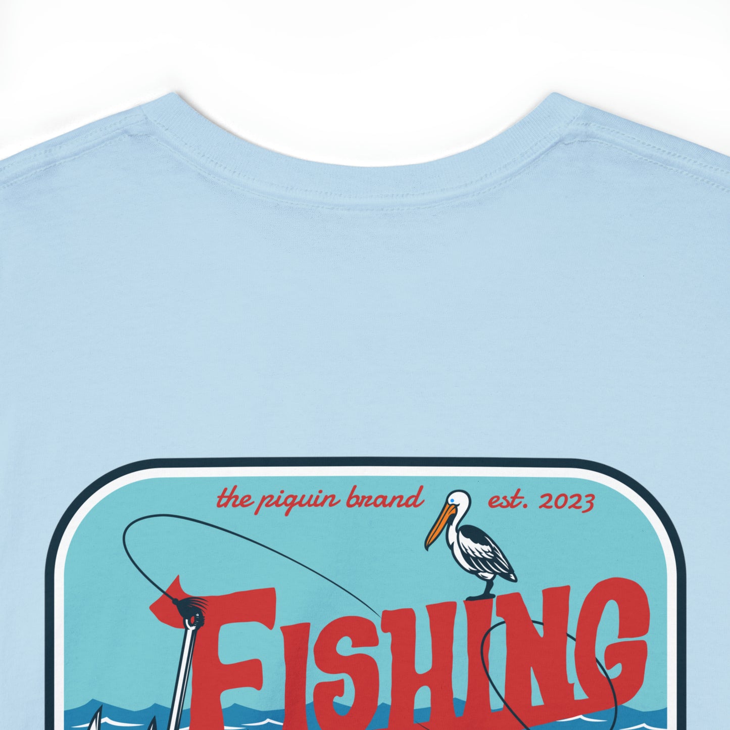 Fishing Makes Me Happy by Pinguin Unisex Heavy Cotton Tee
