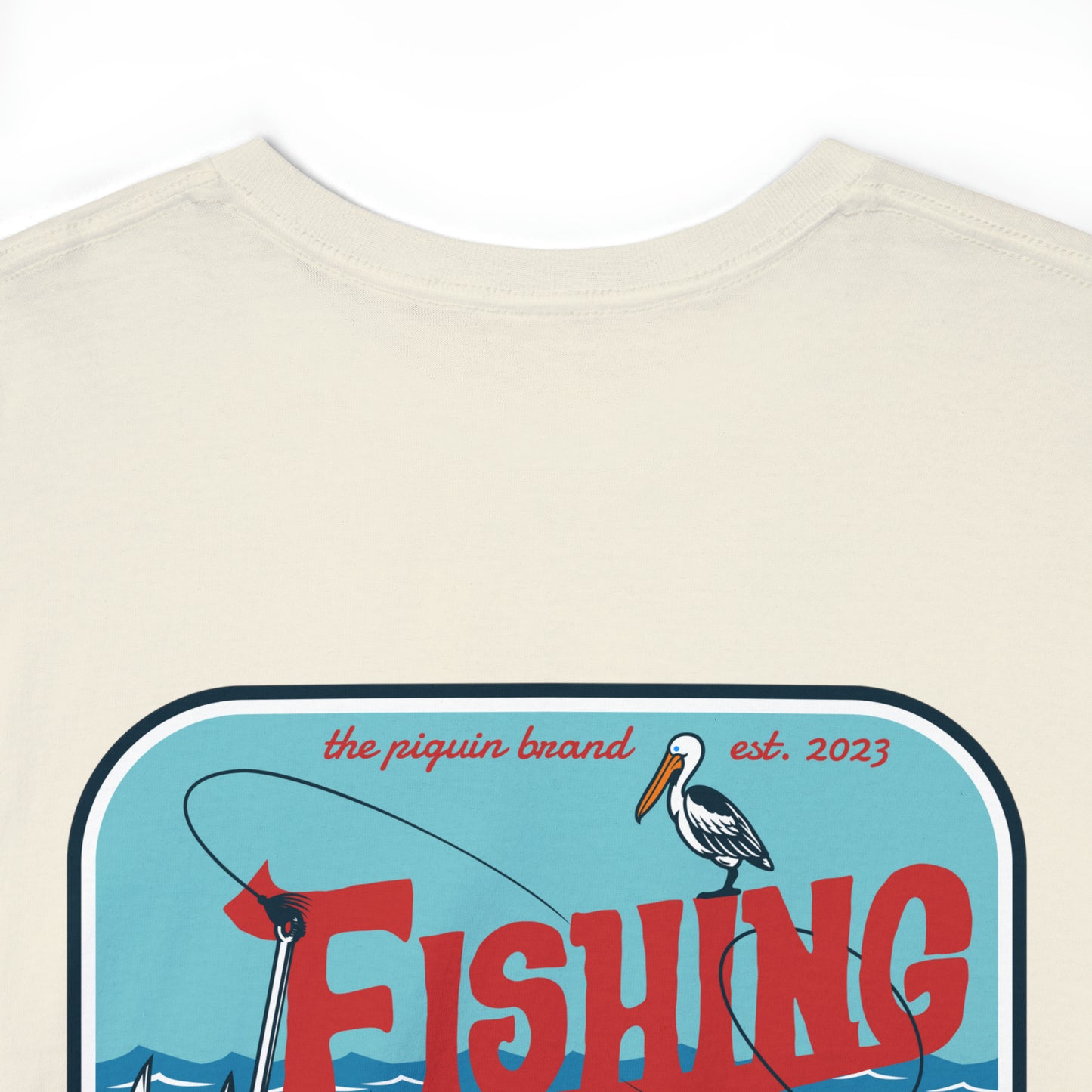 Fishing Makes Me Happy by Pinguin Unisex Heavy Cotton Tee