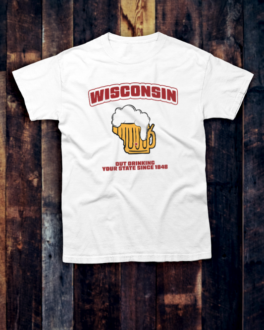 Outdrinking Your State by Pinguin Unisex Heavy Cotton Tee
