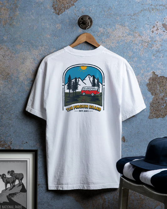 Road Trip by Pinguin Unisex Heavy Cotton Tee