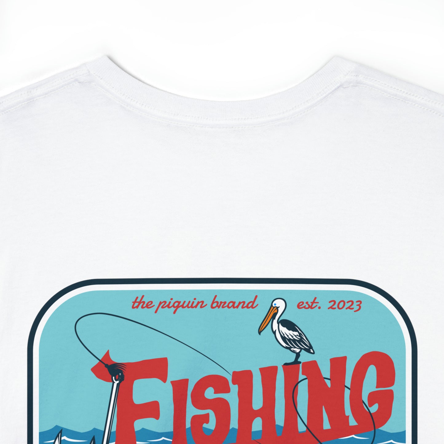 Fishing Makes Me Happy by Pinguin Unisex Heavy Cotton Tee